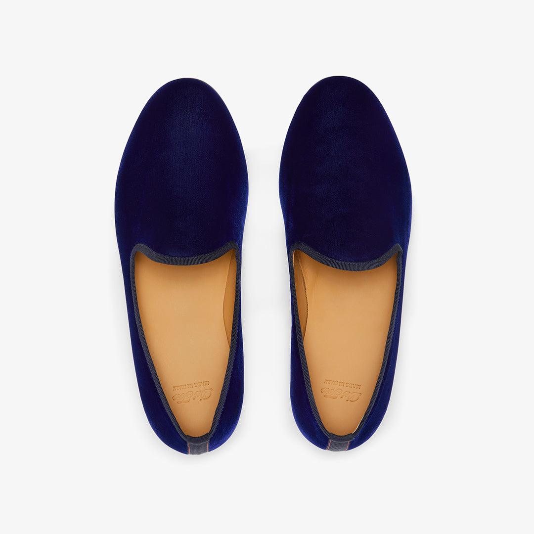 Men's Blue Velvet Slipper II from Del Toro Shoes