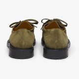 Men's Olive Suede Tuscan Derby Boot From Del Toro Shoes