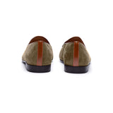 Men's Olive Textured Tan Milano Loafer From Del Toro Shoes