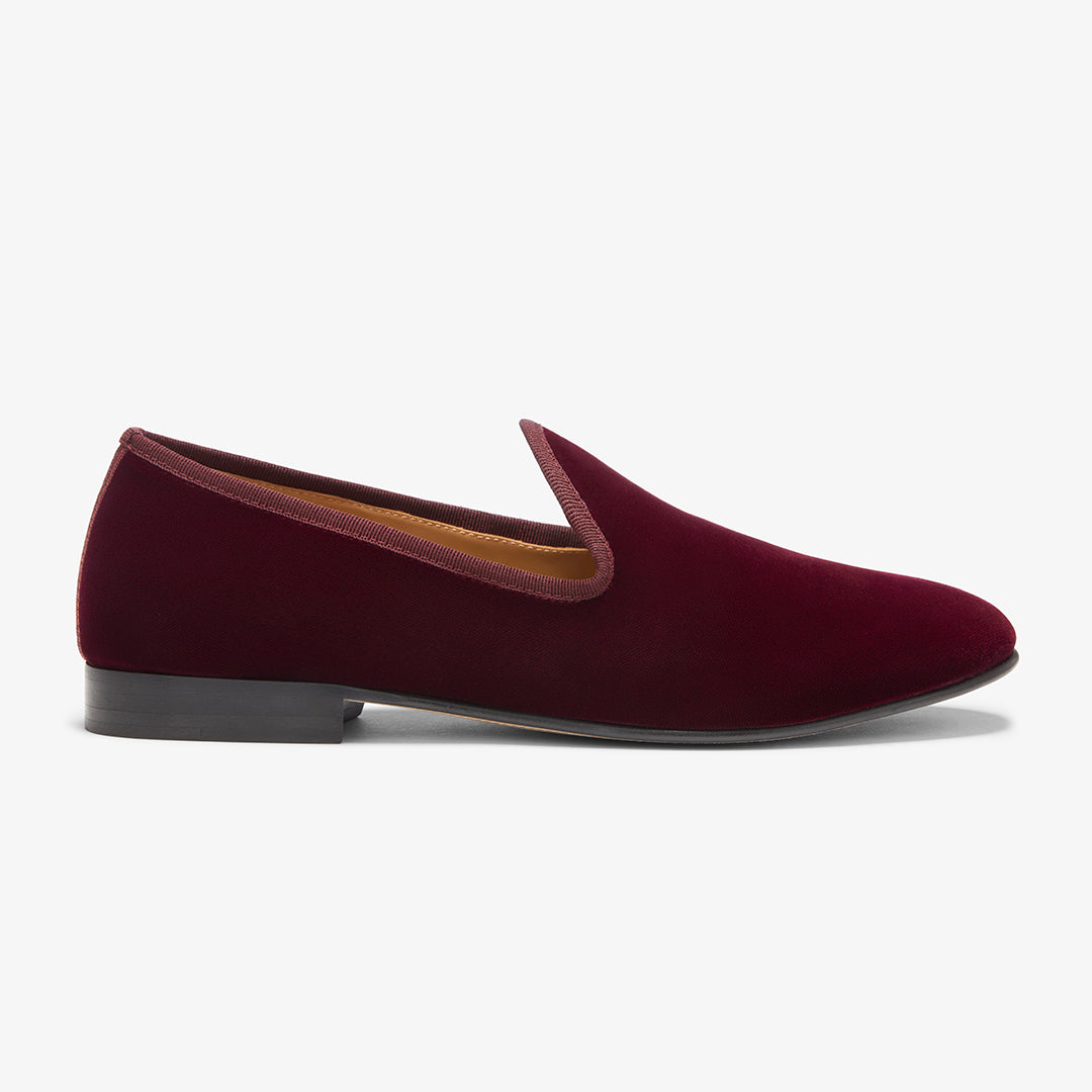 Men's Oxblood Velvet Slipper II from Del Toro Shoes