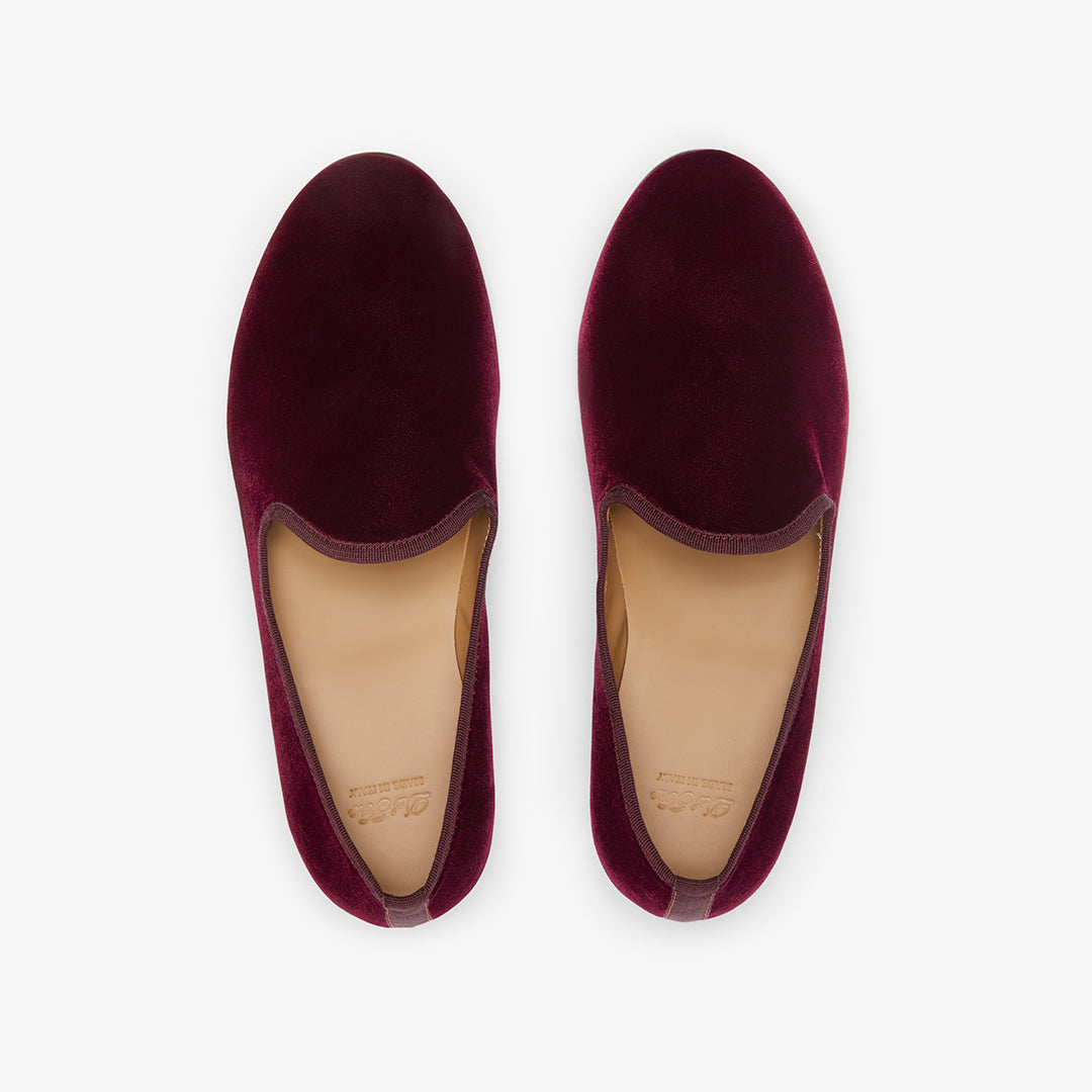 Men's Oxblood Velvet Slipper II from Del Toro Shoes