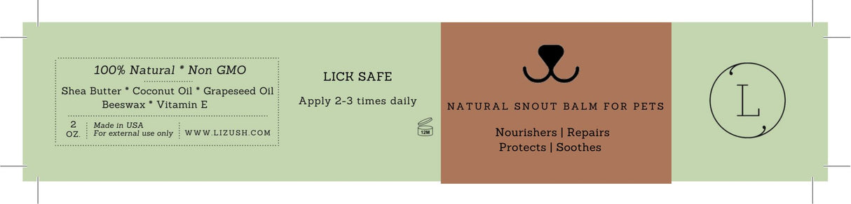 Natural Snout Balm for PETS from Lizush