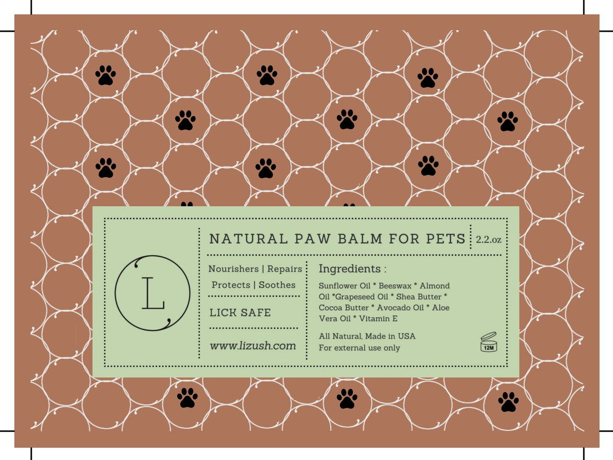 Natural Paw Balm for PETS from Lizush