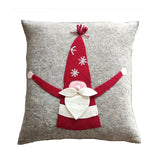 Hand Felted Wool Pillow - Gnome with Red Sequin Hat - 20" from Arcadia Home