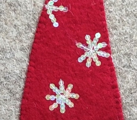 Hand Felted Wool Pillow - Gnome with Red Sequin Hat - 20" from Arcadia Home