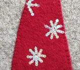 Hand Felted Wool Pillow - Gnome with Red Sequin Hat - 20" from Arcadia Home