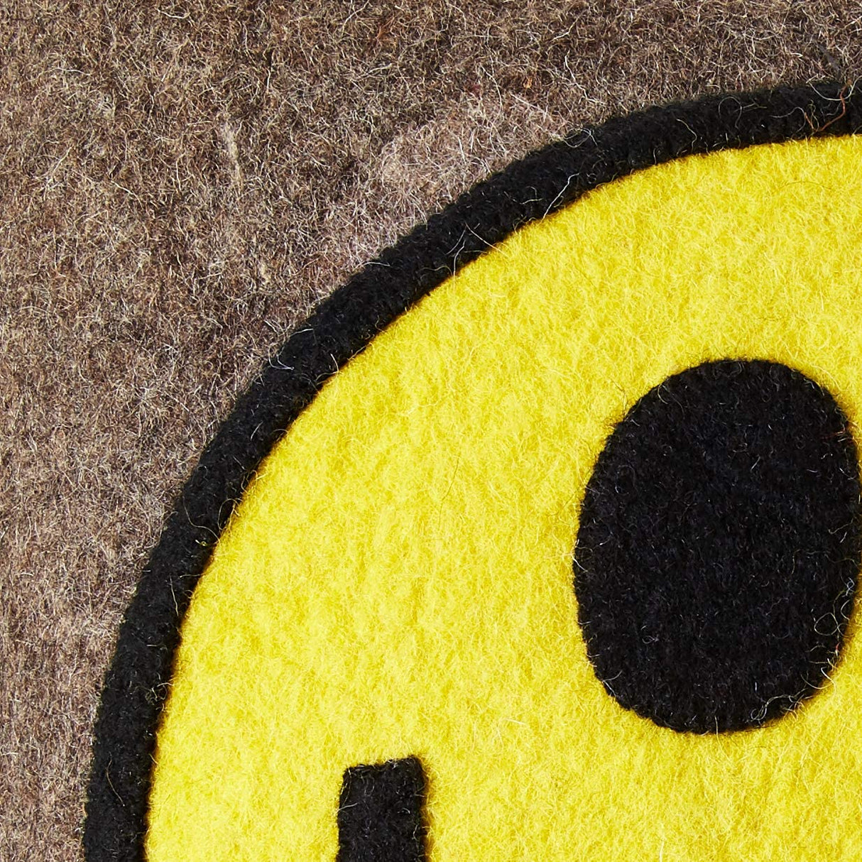 Hand Felted Wool Happy Sad Face Pillow - 20" from Arcadia Home