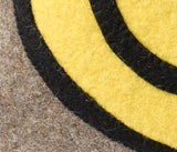 Hand Felted Wool Happy Sad Face Pillow - 20" from Arcadia Home
