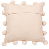 Cream Pom Poms on Cream - Hand Felted Wool Pillow - 20" from Arcadia Home