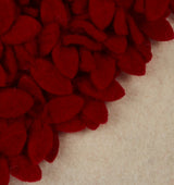 Hand Felted Wool Pillow Cover - Red Heart on Cream - 20" from Arcadia Home