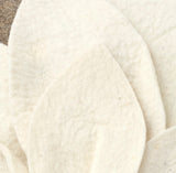 Hand Felted Wool Pillow - 3D Flower in Cream on Gray - 20" from Arcadia Home