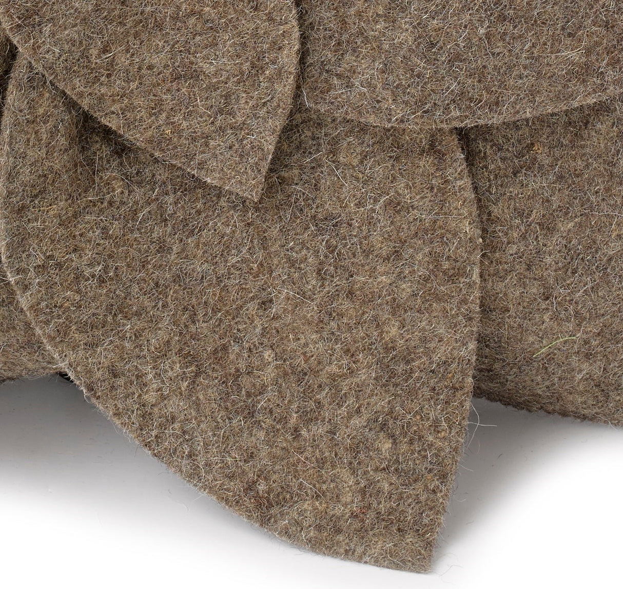 Hand Felted Wool Pillow - 3D Flower in Gray on Gray – 20" from Arcadia Home