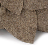 Hand Felted Wool Pillow - 3D Flower in Gray on Gray – 20" from Arcadia Home