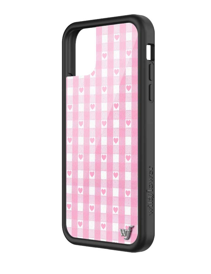 Pink Gingham Hearts iPhone Case from Wildflower Cases