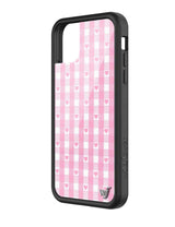 Pink Gingham Hearts iPhone Case from Wildflower Cases