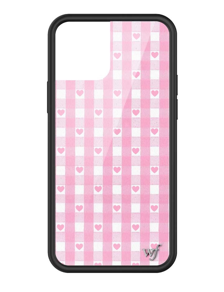 Pink Gingham Hearts iPhone Case from Wildflower Cases