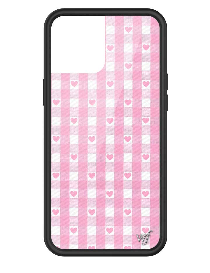Pink Gingham Hearts iPhone Case from Wildflower Cases