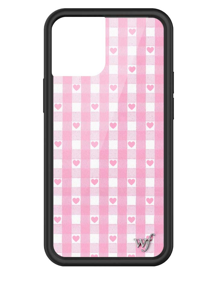 Pink Gingham Hearts iPhone Case from Wildflower Cases