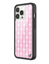 Pink Gingham Hearts iPhone Case from Wildflower Cases