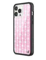 Pink Gingham Hearts iPhone Case from Wildflower Cases