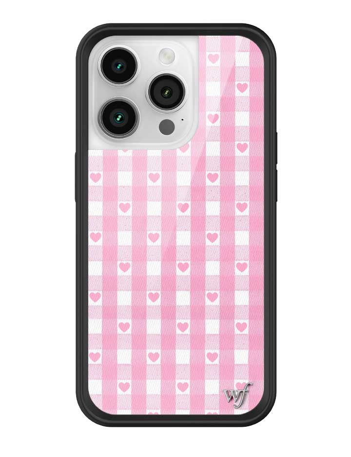 Pink Gingham Hearts iPhone Case from Wildflower Cases