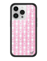 Pink Gingham Hearts iPhone Case from Wildflower Cases