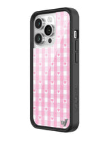 Pink Gingham Hearts iPhone Case from Wildflower Cases