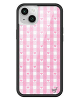 Pink Gingham Hearts iPhone Case from Wildflower Cases