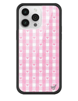 Pink Gingham Hearts iPhone Case from Wildflower Cases