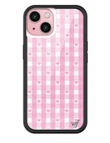 Pink Gingham Hearts iPhone Case from Wildflower Cases