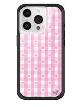 Pink Gingham Hearts iPhone Case from Wildflower Cases