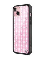Pink Gingham Hearts iPhone Case from Wildflower Cases