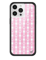 Pink Gingham Hearts iPhone Case from Wildflower Cases