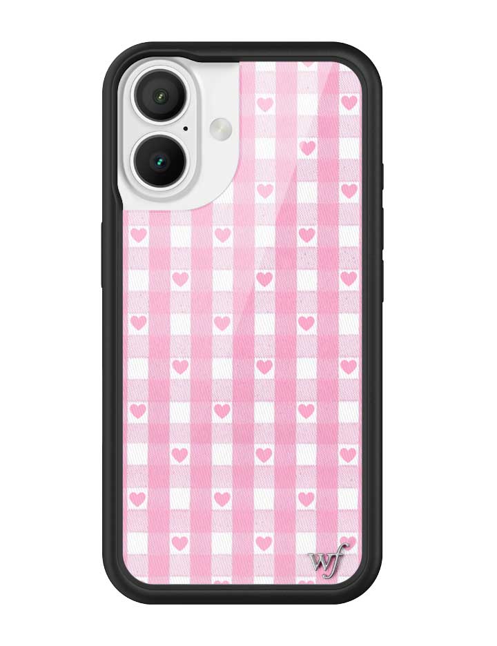 Pink Gingham Hearts iPhone Case from Wildflower Cases
