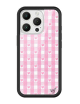Pink Gingham Hearts iPhone Case from Wildflower Cases