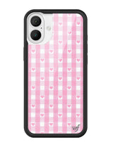 Pink Gingham Hearts iPhone Case from Wildflower Cases