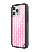 Pink Gingham Hearts iPhone Case from Wildflower Cases