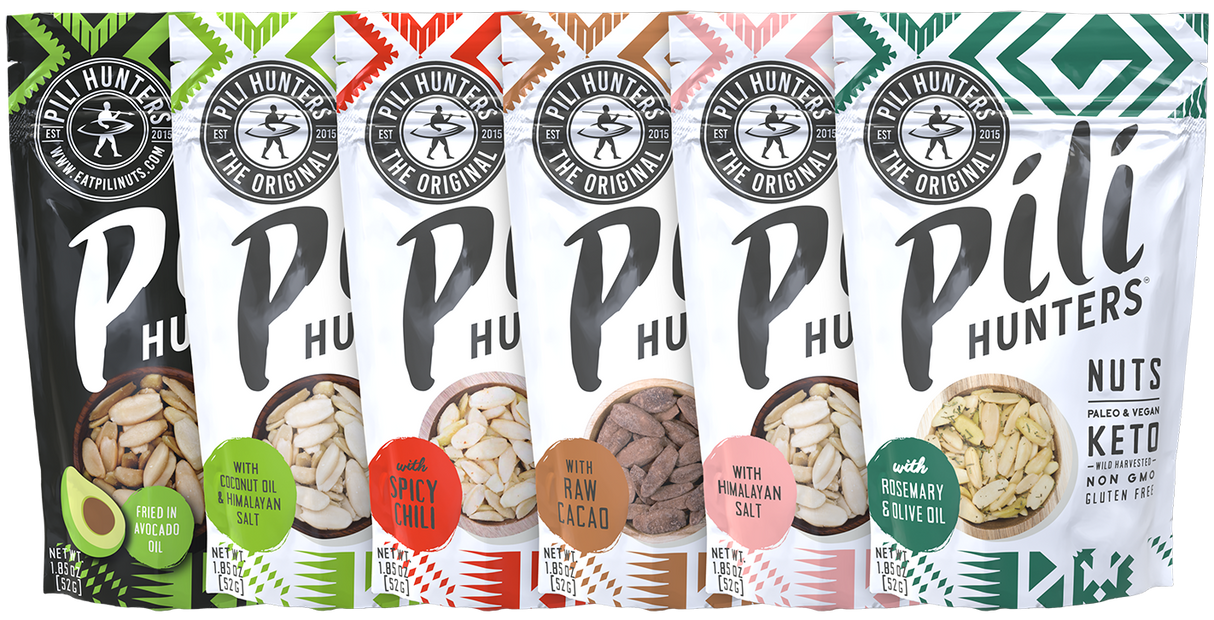 6-pack Pili Hunters™ Nut Variety FREE SHIPPING! from Pili Hunters