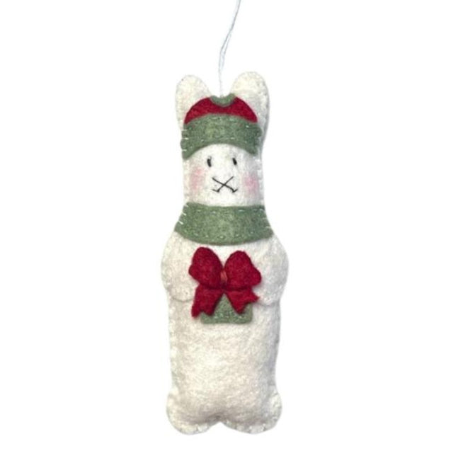 Whimsical Felt Bunny Ornament from Upavim Crafts