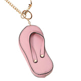 Faux Leather Flip-flop Mini Wristlet Bag Charm Coin Purse  from Madeline Love