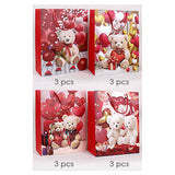 12PCS - Valentine Teddy Bear Printed Gift Bags from Madeline Love