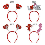 12PCS - Glittered Heart Love Message Spring Headbands from Madeline Love