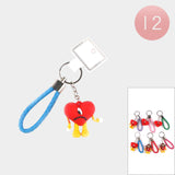 12PCS - Heart Love Message Key Chains from Madeline Love