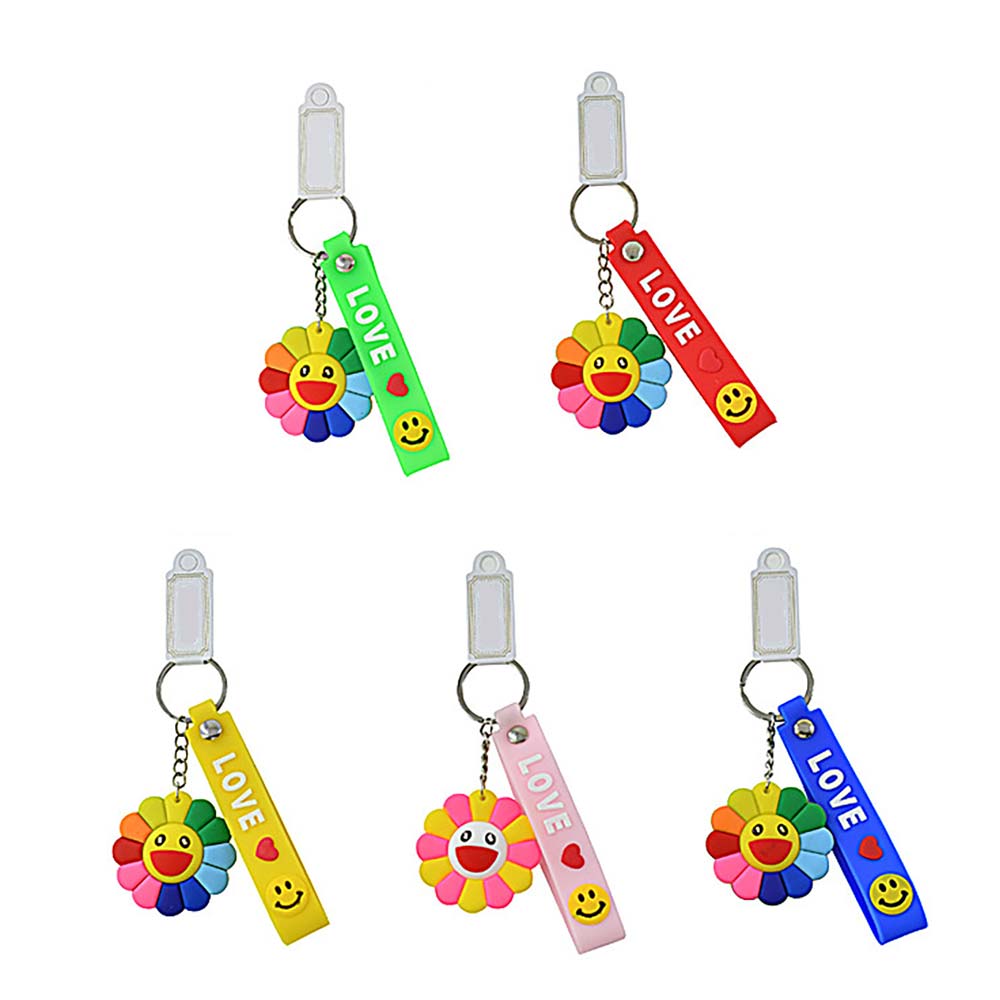 12PCS - LOVE Message Smile Flower Keychains Set from Madeline Love
