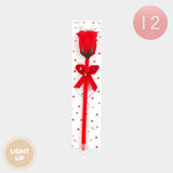 12PCS - Light Up Rose Stem Ball Pens from Madeline Love
