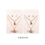 12PCS - Heart Pendant Double Layered Necklaces Jewelry Set from Madeline Love