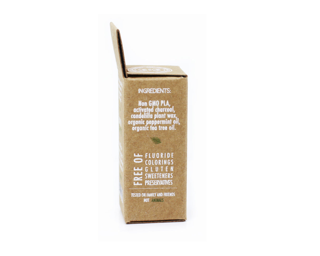 Organic PLA Activated Charcoal Floss REFILLS 60m / 66 yds from Lucky Teeth