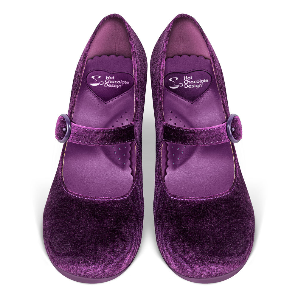 Chocolaticas® Mid Heels Plum Elixir Women's Mary Jane Pump From Hot Chocolate Design