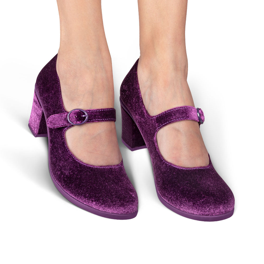 Chocolaticas® Mid Heels Plum Elixir Women's Mary Jane Pump From Hot Chocolate Design