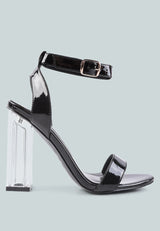 Poloma Clear Block Heel Party Sandals from London Rag International